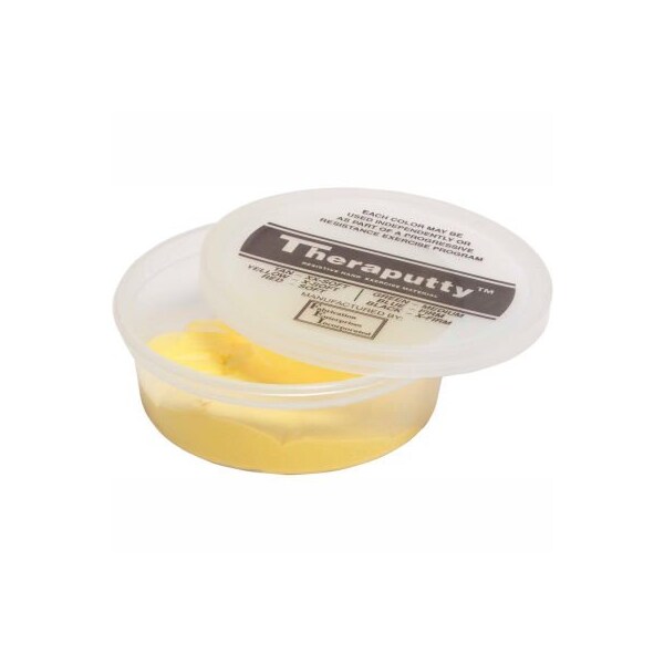 Fabrication Enterprises TheraPutty Plus Antimicrobial Exercise Putty, Yellow, 6 Ounce, X-Soft 267267 - main